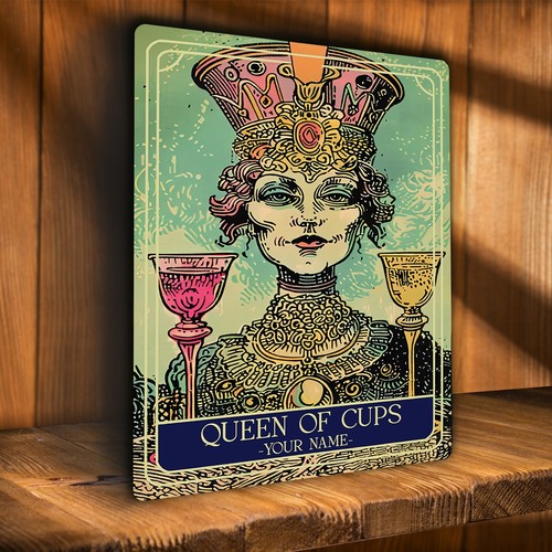 Personalised queen cups - personalised,