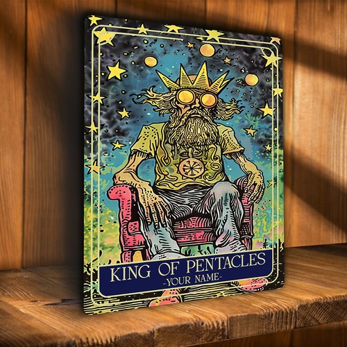 Personalised king pentacles - king, of
