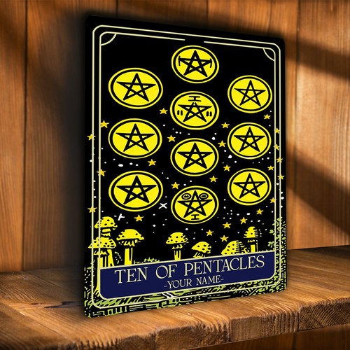 Personalised ten pentacles - ten,